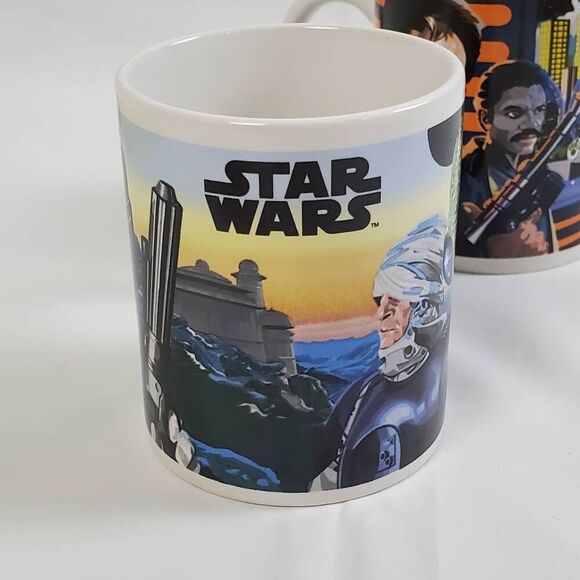 Star Wars Coffee Mug Set of 2 – Chewbacca, Han Solo, Lando, Greedo – Vintage Gal - Picture 3 of 9